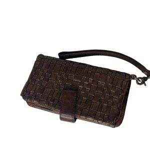 Vilenca Woven Brown Wristlet Wallet